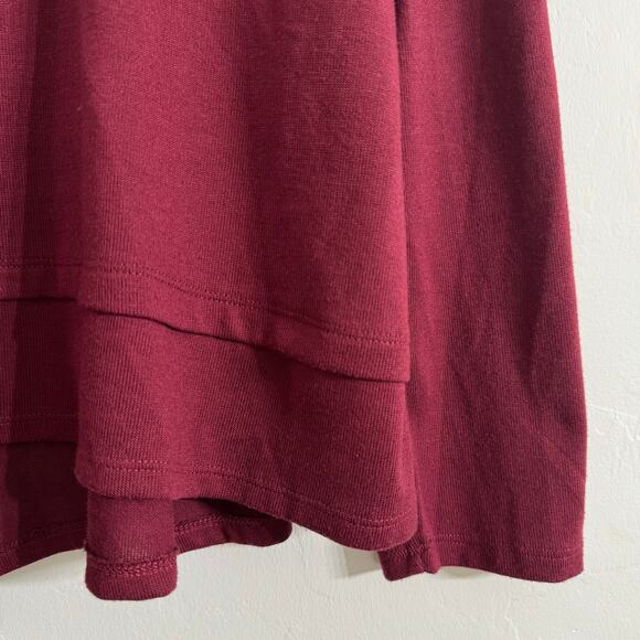 1.STATE Maroon Red Boat Neck Tie Back Long Sleeve Top Size Large - Picture 5 of 7